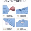 image:imageEkouaer Mens Pajama Set Summer Short Sleeve Button Up Pjs 2 Piece Sleepwear  Soft Lightweight Shirt and Shorts Button Up Adjustable Strap Two Side Pockets Mens Gift for Birthday Daily Wear S3XLLight Blue