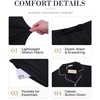 image:imageEkouaer Mens Pajama Set Summer Short Sleeve Button Up Pjs 2 Piece Sleepwear  Soft Lightweight Shirt and Shorts Button Up Adjustable Strap Two Side Pockets Mens Gift for Birthday Daily Wear S3XLBlack