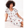 image:imageEkouaer Nightgown for Women Satin Silk Night Gown Loose Plus Size Sleepwear  Satin Silk Sleep Dress Loose Lounge Dress Short Sleeve Night Shirt Long Loungewear with bow for Wedding Party Sleep HomeWhite Butterfly