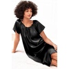 image:imageEkouaer Nightgown for Women Satin Silk Night Gown Loose Plus Size Sleepwear  Satin Silk Sleep Dress Loose Lounge Dress Short Sleeve Night Shirt Long Loungewear with bow for Wedding Party Sleep HomeBlack