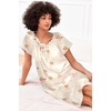 image:imageEkouaer Nightgown for Women Satin Silk Night Gown Loose Plus Size Sleepwear  Satin Silk Sleep Dress Loose Lounge Dress Short Sleeve Night Shirt Long Loungewear with bow for Wedding Party Sleep HomeChampagne Teddy