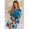 image:imageEkouaer Nightgowns for Women House Dress with Pockets Button Down Sleepshirt Short Sleeve Nightshirt Housecoat  Button Up Night GownsShort Sleeve HousecoatMoo Moos for Elderly WomenLabor and Delivery Gown for Pregnant and PostpartumBlue Green Flower