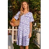 image:imageEkouaer Nightgowns for Women House Dress with Pockets Button Down Sleepshirt Short Sleeve Nightshirt Housecoat  Button Up Night GownsShort Sleeve HousecoatMoo Moos for Elderly WomenLabor and Delivery Gown for Pregnant and PostpartumPurple Dots