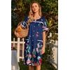 image:imageEkouaer Nightgowns for Women House Dress with Pockets Button Down Sleepshirt Short Sleeve Nightshirt Housecoat  Button Up Night GownsShort Sleeve HousecoatMoo Moos for Elderly WomenLabor and Delivery Gown for Pregnant and PostpartumNavy Flower
