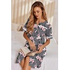 image:imageEkouaer Nightgowns for Women House Dress with Pockets Button Down Sleepshirt Short Sleeve Nightshirt Housecoat  Button Up Night GownsShort Sleeve HousecoatMoo Moos for Elderly WomenLabor and Delivery Gown for Pregnant and PostpartumGrey Floral