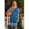 image:imageEkouaer Nightgowns for Women House Dress with Pockets Button Down Sleepshirt Short Sleeve Nightshirt Housecoat  Button Up Night GownsShort Sleeve HousecoatMoo Moos for Elderly WomenLabor and Delivery Gown for Pregnant and PostpartumBlue Green Flower