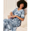 image:imageEkouaer Nightgowns for Women Long Nightgown Plus Size Moo Moos House Dress  Color Block Sleep Dress Short Sleeve Sleepwear V Neck Loungewear Oversized Lounge Dress M5XL Daily Wear Sleep HomeGrey Tie Dye