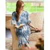 image:imageEkouaer Nightgowns for Women Long Nightgown Plus Size Moo Moos House Dress  Color Block Sleep Dress Short Sleeve Sleepwear V Neck Loungewear Oversized Lounge Dress M5XL Daily Wear Sleep HomeGrey Tie Dye