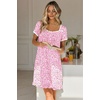image:imageEkouaer Nightgowns for Women Short Sleeve Night Gowns Button Sleep Shirts  Short Sleeve Moo Moos with Pockets Lace Trim Sleep Dress Ruffles Night Dress Sweet Sleepwear Daily Sleep Garden DatePink Floral