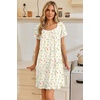 image:imageEkouaer Nightgowns for Women Short Sleeve Night Gowns Button Sleep Shirts  Short Sleeve Moo Moos with Pockets Lace Trim Sleep Dress Ruffles Night Dress Sweet Sleepwear Daily Sleep Garden DateYellow Flowers