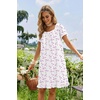 image:imageEkouaer Nightgowns for Women Short Sleeve Night Gowns Button Sleep Shirts  Short Sleeve Moo Moos with Pockets Lace Trim Sleep Dress Ruffles Night Dress Sweet Sleepwear Daily Sleep Garden DateWhite Flowers
