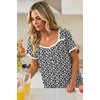image:imageEkouaer Nightgowns for Women Short Sleeve Night Gowns Button Sleep Shirts  Short Sleeve Moo Moos with Pockets Lace Trim Sleep Dress Ruffles Night Dress Sweet Sleepwear Daily Sleep Garden DateBlack Floral