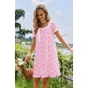image:imageEkouaer Nightgowns for Women Short Sleeve Night Gowns Button Sleep Shirts  Short Sleeve Moo Moos with Pockets Lace Trim Sleep Dress Ruffles Night Dress Sweet Sleepwear Daily Sleep Garden DatePink Floral