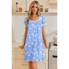 image:imageEkouaer Nightgowns for Women Short Sleeve Night Gowns Button Sleep Shirts  Short Sleeve Moo Moos with Pockets Lace Trim Sleep Dress Ruffles Night Dress Sweet Sleepwear Daily Sleep Garden DateBlue Pigeon