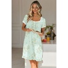 image:imageEkouaer Nightgowns for Women Short Sleeve Night Gowns Button Sleep Shirts  Short Sleeve Moo Moos with Pockets Lace Trim Sleep Dress Ruffles Night Dress Sweet Sleepwear Daily Sleep Garden DateGreen Flowers