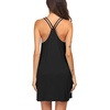 image:imageEkouaer Nightgowns for Women Sleeveless Nighties Sexy V Neck Sleep Dress  Chemise Sleep Shirt Racerback Night Shirt Cami Sleepwear Soft Nighty Night Dress Summer Date Night Seaside BeachBlack