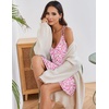 image:imageEkouaer Nightgowns for Women Sleeveless Nighties Sexy V Neck Sleep Dress  Chemise Sleep Shirt Racerback Night Shirt Cami Sleepwear Soft Nighty Night Dress Summer Date Night Seaside BeachPink Floral