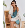 image:imageEkouaer Nightgowns for Women Sleeveless Nighties Sexy V Neck Sleep Dress  Chemise Sleep Shirt Racerback Night Shirt Cami Sleepwear Soft Nighty Night Dress Summer Date Night Seaside BeachBluegreen Vines
