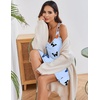 image:imageEkouaer Nightgowns for Women Sleeveless Nighties Sexy V Neck Sleep Dress  Chemise Sleep Shirt Racerback Night Shirt Cami Sleepwear Soft Nighty Night Dress Summer Date Night Seaside BeachLight Blue Butterfly