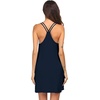 image:imageEkouaer Nightgowns for Women Sleeveless Nighties Sexy V Neck Sleep Dress  Chemise Sleep Shirt Racerback Night Shirt Cami Sleepwear Soft Nighty Night Dress Summer Date Night Seaside BeachNavy Blue