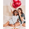 image:imageEkouaer Pajamas for Womens Set 2 Piece Soft Sleepwear Chest Pocket  Comfy Pjs Casual Lounge Set Short Sleeve Tops and Drawstring Shorts Loungewear for Spring Summer Fall WinterGrey Stars