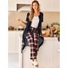 image:imageEkouaer Robes For Women Zipper Bathrobe Short Sleeve Duster With Pockets  Zipper Front House Coat Lightweight Sleepwear Plus Size Loungewear Ladies Nightgown for Mother Postoperative Gown SleepBlack Butterfly Gradient