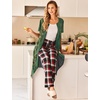image:imageEkouaer Robes For Women Zipper Bathrobe Short Sleeve Duster With Pockets  Zipper Front House Coat Lightweight Sleepwear Plus Size Loungewear Ladies Nightgown for Mother Postoperative Gown SleepGreen Ethnic Style