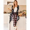 image:imageEkouaer Robes For Women Zipper Bathrobe Short Sleeve Duster With Pockets  Zipper Front House Coat Lightweight Sleepwear Plus Size Loungewear Ladies Nightgown for Mother Postoperative Gown SleepPat9