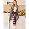 image:imageEkouaer Robes For Women Zipper Bathrobe Short Sleeve Duster With Pockets  Zipper Front House Coat Lightweight Sleepwear Plus Size Loungewear Ladies Nightgown for Mother Postoperative Gown SleepBrown Leopard Print
