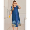 image:imageEkouaer Robes For Women Zipper Bathrobe Short Sleeve Duster With Pockets  Zipper Front House Coat Lightweight Sleepwear Plus Size Loungewear Ladies Nightgown for Mother Postoperative Gown SleepPat10