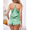 image:imageEkouaer Silky Women Pajamas Set Satin Cami Top amp Shorts Lingerie Pjs  2 Piece Silk Nightwear Soft Camisole Sleepwear for Home Daily Wear Wedding Party Date NightsGossamer Green
