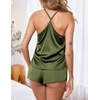 image:imageEkouaer Silky Women Pajamas Set Satin Cami Top amp Shorts Lingerie Pjs  2 Piece Silk Nightwear Soft Camisole Sleepwear for Home Daily Wear Wedding Party Date NightsArmy Green