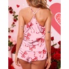 image:imageEkouaer Silky Women Pajamas Set Satin Cami Top amp Shorts Lingerie Pjs  2 Piece Silk Nightwear Soft Camisole Sleepwear for Home Daily Wear Wedding Party Date NightsFoundation Bow