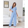 image:imageEkouaer Womens Pajama Sets Viscose from Bamboo Top With Pants Lounge Set  Soft Viscose from Bamboo Short Sleeve with Pants Sets Modal Daily WearMonthers Day GiftSea Animals