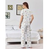 image:imageEkouaer Womens Pajama Sets Viscose from Bamboo Top With Pants Lounge Set  Soft Viscose from Bamboo Short Sleeve with Pants Sets Modal Daily WearMonthers Day GiftDaisy