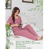 image:imageEkouaer Womens Pajama Sets Viscose from Bamboo Top With Pants Lounge Set  Soft Viscose from Bamboo Short Sleeve with Pants Sets Modal Daily WearMonthers Day GiftDeep Pink