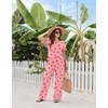 image:imageEkouaer Womens Pajama Sets Viscose from Bamboo Top With Pants Lounge Set  Soft Viscose from Bamboo Short Sleeve with Pants Sets Modal Daily WearMonthers Day GiftStraberry