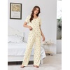 image:imageEkouaer Womens Pajama Sets Viscose from Bamboo Top With Pants Lounge Set  Soft Viscose from Bamboo Short Sleeve with Pants Sets Modal Daily WearMonthers Day GiftTeddy Bear