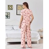 image:imageEkouaer Womens Pajama Sets Viscose from Bamboo Top With Pants Lounge Set  Soft Viscose from Bamboo Short Sleeve with Pants Sets Modal Daily WearMonthers Day GiftBow