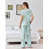 image:imageEkouaer Womens Pajama Sets Viscose from Bamboo Top With Pants Lounge Set  Soft Viscose from Bamboo Short Sleeve with Pants Sets Modal Daily WearMonthers Day GiftDaisy Bouquet