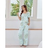 image:imageEkouaer Womens Pajama Sets Viscose from Bamboo Top With Pants Lounge Set  Soft Viscose from Bamboo Short Sleeve with Pants Sets Modal Daily WearMonthers Day GiftDaisy Bouquet