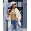 image:imageWomens Long Sleeve Shirts V Neck Slim Fit Tops Thermal Undershirts 3 Pack  Long sleeve shirts for women ribbed texture and slim fit design for sweater layers work outfits and everyday wearBlackWhiteKhaki