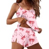 image:imageEkouaer Silky Women Pajamas Set Satin Cami Top amp Shorts Lingerie Pjs  2 Piece Silk Nightwear Soft Camisole Sleepwear for Home Daily Wear Wedding Party Date NightsFoundation Bow