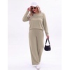 image:imageEkouaer 2 Piece Sets for Women Lounge Set Airport Fall Travel Outfits 2026  Pleated Top Long Sleeve Wide Leg Pants Casual Tracksuit Matching Sets Cozy Sweatsuits Vacation Fashion Women ClothingMoon Grey