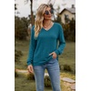 image:imageEkouaer Womens 2 Piece Long Sleeve Lounge Set Ribbed Knit Pajamas Set  Ribbed Knit Fabric Soft Lounge Sets Fall Sleepwear Airport Outfits Jogger Pants With Pockets Matching Track SuitsGreen Blue