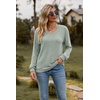 image:imageEkouaer Womens 2 Piece Long Sleeve Lounge Set Ribbed Knit Pajamas Set  Ribbed Knit Fabric Soft Lounge Sets Fall Sleepwear Airport Outfits Jogger Pants With Pockets Matching Track SuitsLight Green