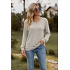 image:imageEkouaer Womens 2 Piece Long Sleeve Lounge Set Ribbed Knit Pajamas Set  Ribbed Knit Fabric Soft Lounge Sets Fall Sleepwear Airport Outfits Jogger Pants With Pockets Matching Track SuitsSmoky Gray