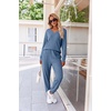 image:imageEkouaer Womens 2 Piece Long Sleeve Lounge Set Ribbed Knit Pajamas Set  Ribbed Knit Fabric Soft Lounge Sets Fall Sleepwear Airport Outfits Jogger Pants With Pockets Matching Track SuitsBluegrey