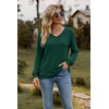image:imageEkouaer Womens 2 Piece Long Sleeve Lounge Set Ribbed Knit Pajamas Set  Ribbed Knit Fabric Soft Lounge Sets Fall Sleepwear Airport Outfits Jogger Pants With Pockets Matching Track SuitsGreen