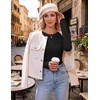 image:imageEkouaer Womens Long Sleeve Shirts Thumb Hole Tops Thermal Fall Clothes  Crew Neck T Shirts Loose Fit Undershirts Layering Casual Work Winter OutfitsBlack